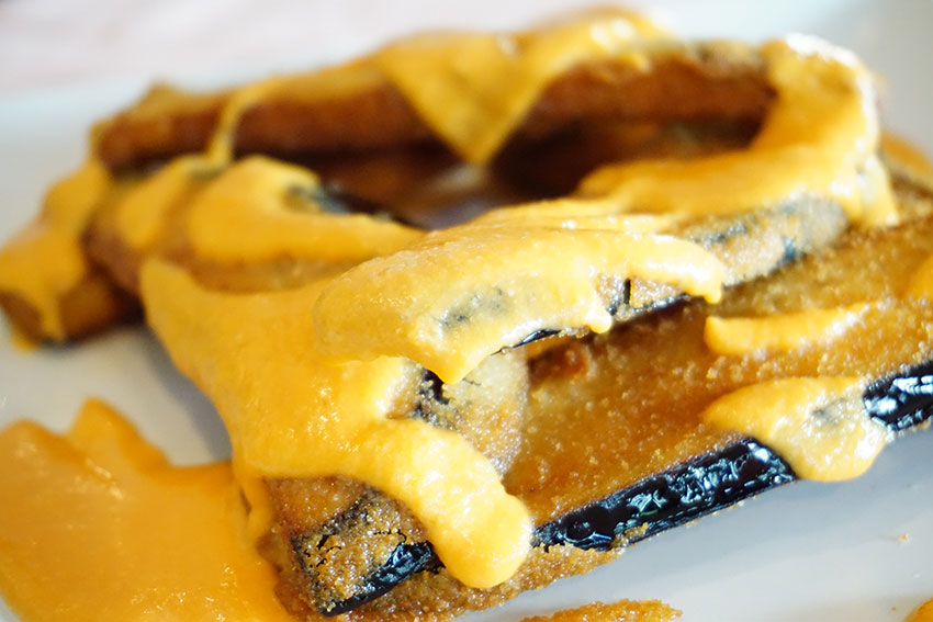Berenjenas con Salmorejo o miel